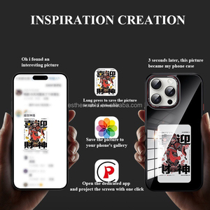 NFC-supported Attractive Color Ink Screen DIY Fun Phone Protector Mobile Phone Case for <strong>iPhone</strong> 16 15 14 - Product Image 4