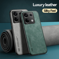 Étui en cuir Pu en peau de mouton mince pour Redmi A3 13C Note 13 Pro Plus 4G 5G coque de Protection d'appareil photo élégante coque de téléphone
