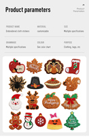 Vente chaude Patch en feutre brodé à thème de Noël à coller au fer Applique artisanale DIY Décoration pour Noël