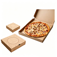 Scatola per Pizza in Carta Kraft Personalizzata, Confezione Monouso in Cartone Ondulato per Ristoranti e Consegna a Domicilio