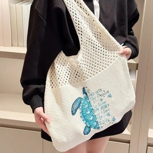 Borsa a maglia a Crochet a maglia borsa leggera con motivo a tartaruga marina con motivo a maglia e <span class=keywords><strong>uncinetto</strong></span> per Shopping estivo da spiaggia - Product Image 2
