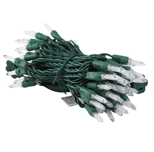 Christmas String Lights Waterproof 25FT 4" Spacing M5 Faceted Mini Led String Lights Christmas Outdoor Decoration