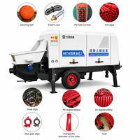 Pompe à béton remorquable HBT25-12-37 à moteur diesel, 25m³/h, 12MPa, certifiée CE, OEM, haute efficacité pour routes municipales