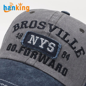Cappellino da Baseball retrò da <span class=keywords><strong>uomo</strong></span> Ehanking Casual da donna in cotone lavato con lettere ricamate <span class=keywords><strong>cappello</strong></span> da sole <span class=keywords><strong>bombetta</strong></span> - Product Image 3