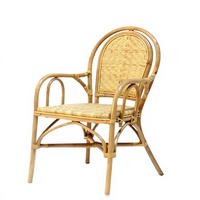 Fauteuil d'appoint inclinable modulaire convertible au design moderne, capitonné, en rotin, modèle Malaca, pour salon et chambre à coucher