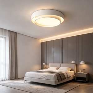 Plafonnier LED à spectre complet, protection oculaire, design anneau couleur grain de bois, anti-lumière bleue, Ra95, montage en surface pour chambre à coucher - Product Image 3