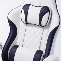 Chaise de jeu ALINUNU avec logo personnalisé en similicuir pour salle de jeu, chaise de jeu ergonomique à dossier haut avec repose-pieds