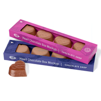 Boîte d'emballage pliable personnalisée pour chocolat, vide, avec séparateurs, finition mate, pour aliments, en papier couché