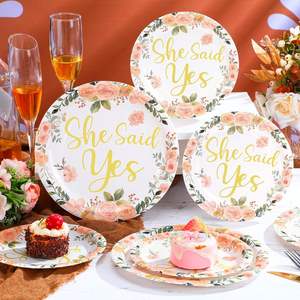 Pack d'assiettes en papier d'élimination pouces CMJN 9 décorations de fête à thème vacances de mariage - Product Image 6