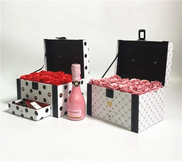 European-style simple fashion lager portable box with hand gift box suitcase