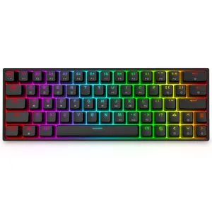 Tastiera meccanica di gioco 60% dell'abs retroilluminata rgb della tastiera del MAC del commutatore di Skyloong SK64/GK64 gateron