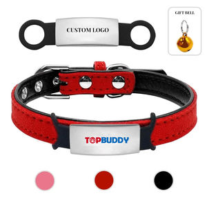 Collar de perro y gato personalizado para mascotas pequeñas con Material de gamuza suave Logotipo de grabado personalizado <span class=keywords><strong>XXS</strong></span> XS y S tamaños pequeño Collar para mascotas - Product Image 2