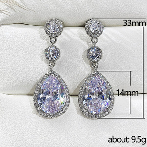 Orecchini a Goccia in Cristallo per Donne, Eleganti Accessori Moda per Abiti da Festa - Product Image 5
