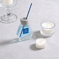 Diffuseur en verre transparent avec bâtonnets parfumés – Récipient d'aromathérapie pour la décoration intérieure et le stockage de parfums