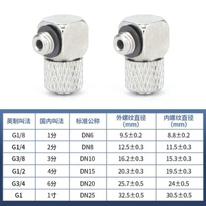 Raccords pneumatiques rapides Qingze Mini Quick Connect MHL4 M3 à angle droit pour compresseurs d'air - Product Image 4