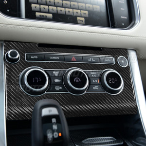 1 pièce, cache de commande du volume en fibre de carbone véritable pour Land Rover Range Rover Sport 2014 2015 2016 2017, accessoires de voiture - Product Image 6