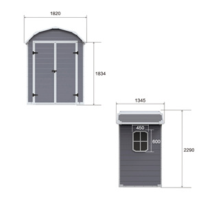 <span class=keywords><strong>Casetta</strong></span> da Giardino con Tetto a Gambrel in <span class=keywords><strong>Plastica</strong></span>, Qualità Garantita, Prezzo Conveniente, Prefabbricata per Esterni e Self-Storage - Product Image 6