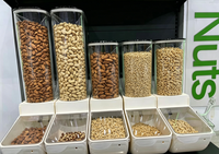 ECOBOX Bacs de stockage alimentaire à gravité pour graines, noix, pistaches, bonbons, noix de cajou, céréales, en plastique, pour magasin
