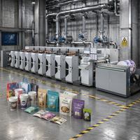 Presse flexographique économique à cylindre inférieur pour l'impression multi-commandes, idéale pour les petites et moyennes usines d'emballage
