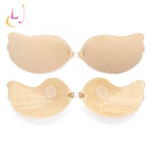 Magic Wing Strapless Beha Silicone Push-Up Ademend Strapless Backless Zelfklevende Sticky Onzichtbare Beha