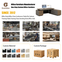 Bureau de direction de luxe moderne, ergonomique, modulaire, réglable, en forme de L, grand format, personnalisé pour PDG, directeur et cadre supérieur