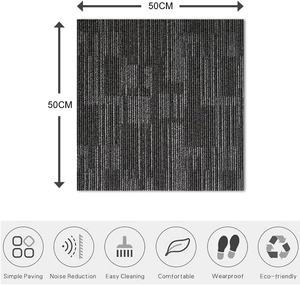 Dễ dàng cài đặt 50x50 vuông gạch thảm sàn Non-Slip chống cháy mật độ cao văn phòng gạch thảm - Product Image 2