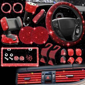 Universal Automotive New Bling Diamond Leather Cool Juegos de cubiertas para <span class=keywords><strong>volante</strong></span> para mujeres Cubierta para <span class=keywords><strong>volante</strong></span> - Product Image 5