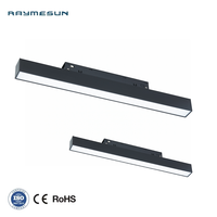 Système de rail magnétique encastré moderne en aluminium Leimai Pro DC 48V LED COB pour centre commercial/supermarché - Éclairage linéaire 2 fils