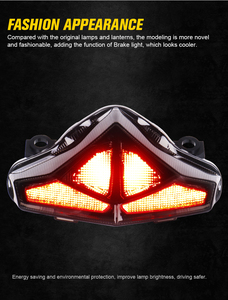 Luz trasera de motocicleta, luz trasera LED de freno de señal de giro de motocicleta para Kawasaki <span class=keywords><strong>ER6N</strong></span> ER6F Ninja 650 EX650 2012-2016 2013 2014 <span class=keywords><strong>2015</strong></span> - Product Image 5