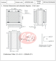 Transformateur haute fréquence personnalisé ETD59 1200uH 1.2mH pour onduleur solaire photovoltaïque et alimentation industrielle haute puissance