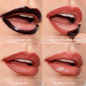 2 in 1 Double Head Moisturizing Long-lasting Lip Oil Tear-Off Lip Gloss Non Stick <strong>Cup</strong> Peel off Lip Gloss - Product Image 3