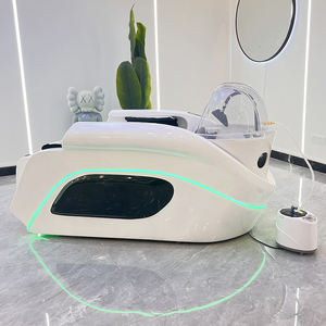 หัวเตียงแชมพูสปาแบบญี่ปุ่นพร้อมอ่างเซรามิกขนาดใหญ่ทนทานและมีสไตล์สำหรับร้านทำผมและเล็บหรือโรงแรม - Product Image 3