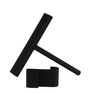 Đen Silicone Vòi Hoa Sen Squeegee Sạch Wipers Water Blade Với Silicone Hook/Kim Loại Chủ - Product Image 6