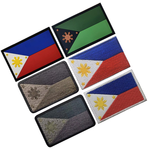 رقع ربط حلقية على شكل آلة ، علم جنوب شرق آسيا ، سوار علم فلبين ، أربطة ذراع للملابس والقبعات وحقائب الظهر للزينة - Product Image 1