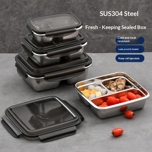 Boîtes à lunch en acier inoxydable 304 de haute qualité pour la conservation des aliments, étanches et hermétiques, vente en gros 2026 - Product Image 1