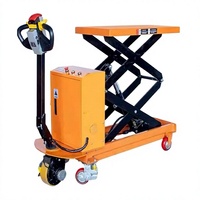 Chariot élévateur à ciseaux électrique jusqu'à 2 m de hauteur de levage avec une capacité de charge de 1000 kg