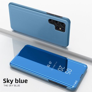 Funda con Tapa Espejo Electrochapada de Lujo al por Mayor para <span class=keywords><strong>Samsung</strong></span> S25 S24 S23 Ultra con Soporte Plegable, Precio Directo de Fábrica - Product Image 1