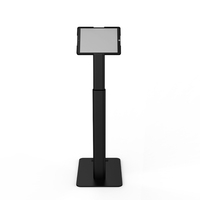 Support portable pour ordinateur portable Peacemounts PFS-1E10, réglable en hauteur, base pliable, support universel pour tablette, kiosque, support de sol, métal blanc