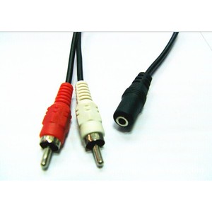 สายสัญญาณเสียง 3.5 มม. ตัวเมีย ต่อ 2 สาย RCA ตัวผู้ หุ้มฉนวน PVC สำหรับเชื่อมต่อเสียง - Product Image 3