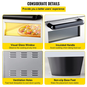 Four à pain et à <span class=keywords><strong>pizza</strong></span> professionnel à double plateau, chauffage rapide, plaques en pierre, 220V, haute qualité, en promotion - Product Image 6
