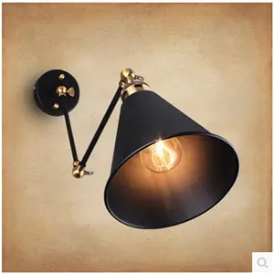 Lâmpada de parede tipo rocker, lâmpada nórdica, braço longo, luminária de parede retrátil, para sala de jantar e loft, para quarto, dobrável, personalidade, simples, lâmpada de cabeceira