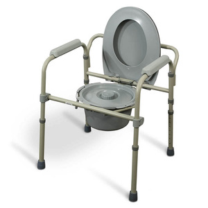 Deluxe 3-in-1 Thép <span class=keywords><strong>commode</strong></span> trở lại đường sắt gấp cạnh giường ngủ ghế nhà vệ sinh an toàn khung-phòng tắm thiết bị an toàn cho tiêu chuẩn - Product Image 2