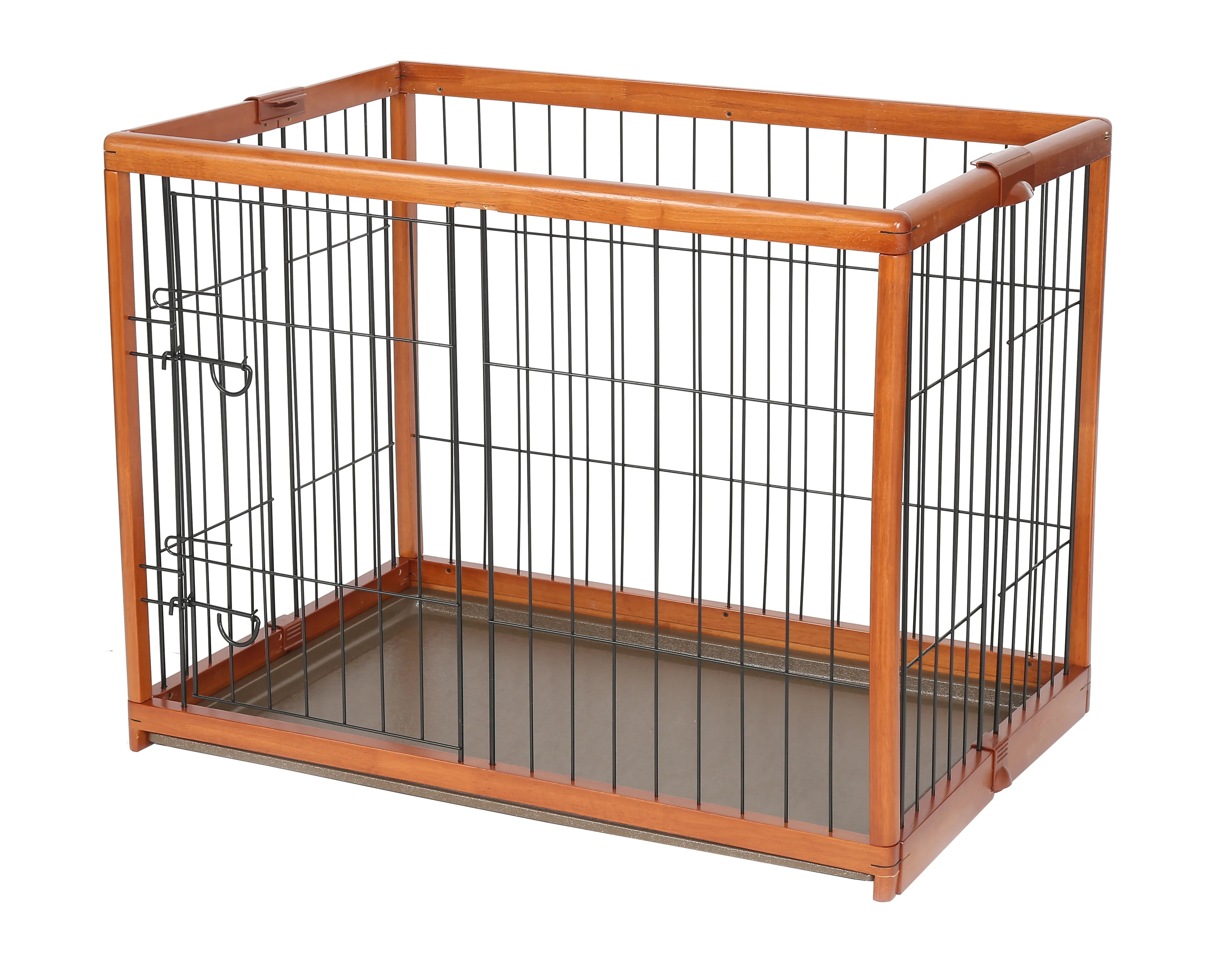 EPW - S Rubber Wood CollapsibleDog Daycare Facility Metal Exercise Fence Outdoor Play Pen