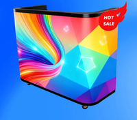 Écran LED P1.86 P2.5 pour cabine DJ, affichage intérieur pour bar, comptoir, mur vidéo flexible, affichage de table pour centre commercial, garantie 5 ans, CE