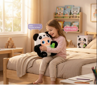 Peluche AI Chat Blanc Assis ODM, Peut Parler en Plusieurs Langues, Raconter des Histoires, Jouets en Peluche Mignons Intelligents à l'IA