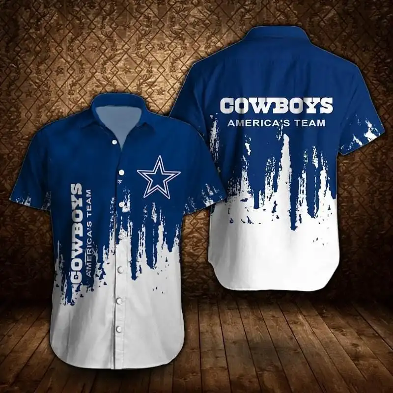 Wholesale NFL Football Teams Summer fashion polyester-cotton digital printing shirts for men casual designer t-shirt shirts men