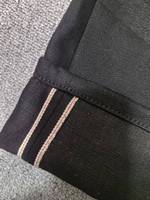 Logo Kustom Grosir 15oz Jeans Selvedge Jepang Berkualitas Tinggi Model Micro Flared Pria Jeans Denim Selvedge Bootcut Berat