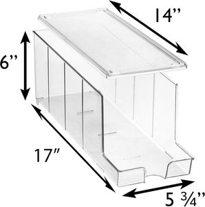 Đa Chức Năng Có Thể Dispenser Cho Tủ Lạnh Stackable Uống Organizer Cho Tủ Lạnh Có Thể Tổ Chức Cho Tủ Lạnh Giữ 12 Lon - Product Image 3