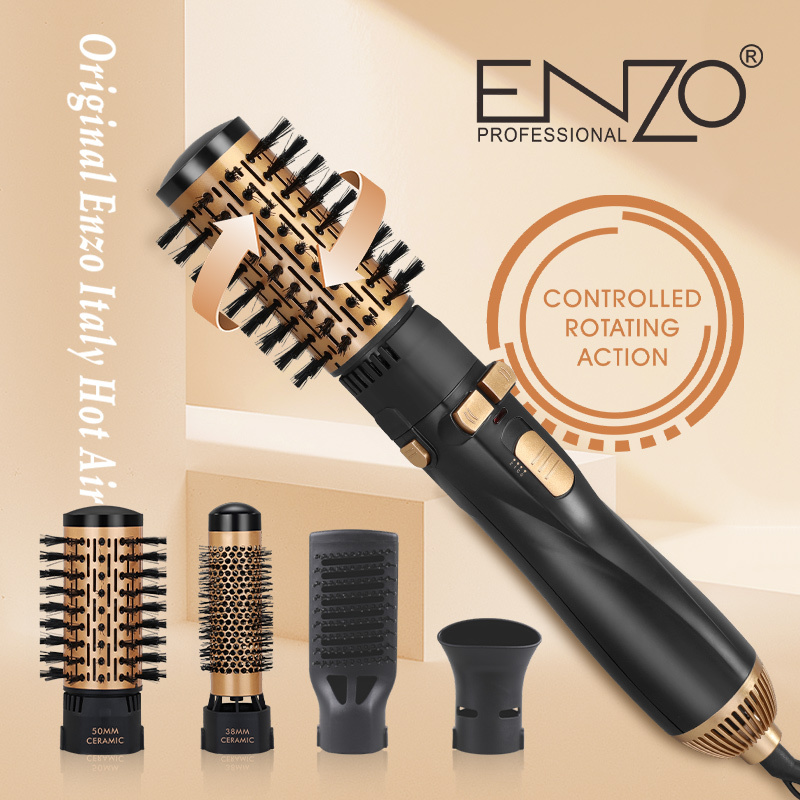 ENZO EN-746 OEM 4 in 1 Automatic Curling Iron Comb & Hot Air Hair