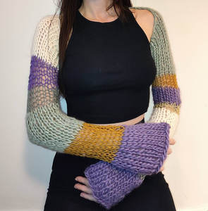 <span class=keywords><strong>Boléro</strong></span> unique en tricot informatique, élégant, ouvert, enveloppé, pull décontracté, automne, laine/cachemire, confortable pour femmes de tous âges - Product Image 5